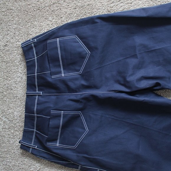 ALEXANDER MCQUEEN CONTRASTING STITCHING PANTS IN BLUE size 48 - Picture 16 of 16